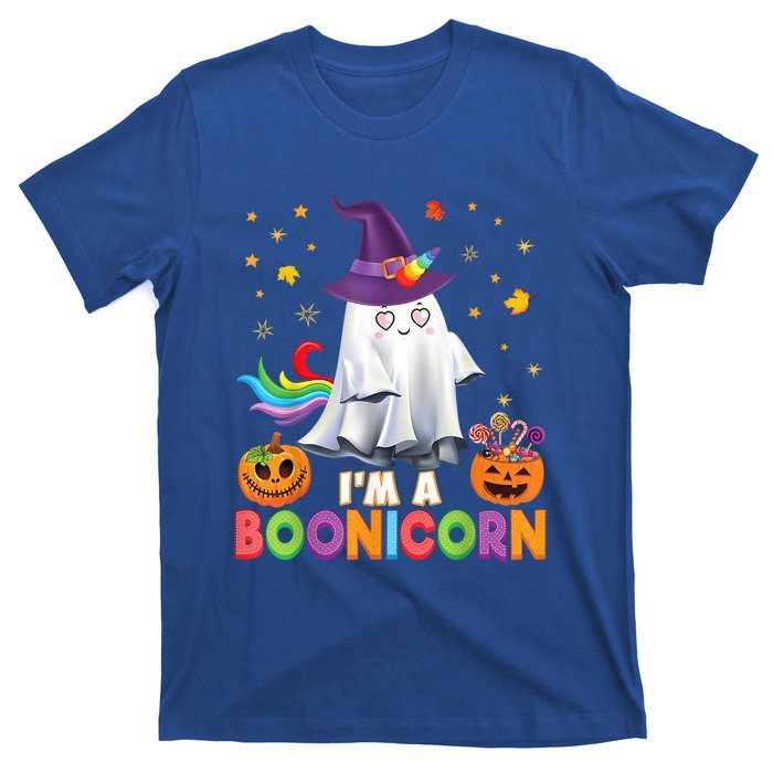 Im A Boonicorn Unicorn Ghost Halloween Witch Pumpkin Candy Gift T-Shirt