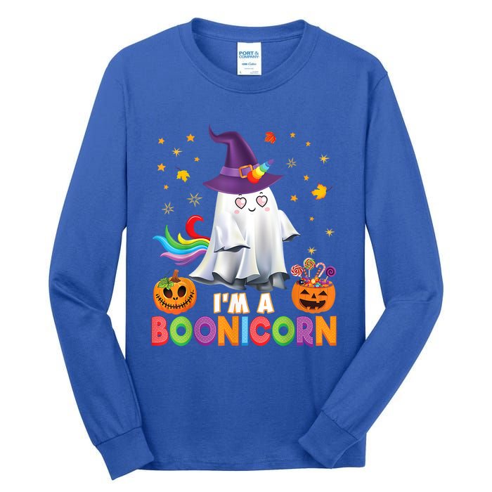 Im A Boonicorn Unicorn Ghost Halloween Witch Pumpkin Candy Gift Tall Long Sleeve T-Shirt