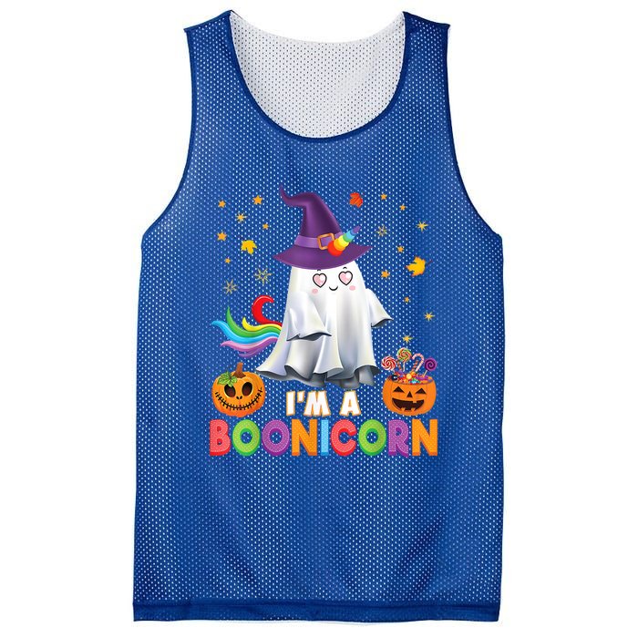 Im A Boonicorn Unicorn Ghost Halloween Witch Pumpkin Candy Gift Mesh Reversible Basketball Jersey Tank