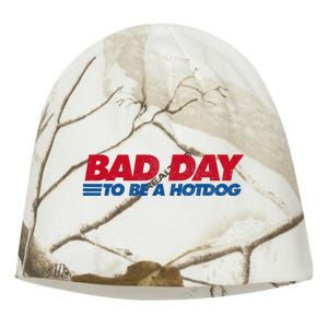 Its A Bad Day To Be A Hot Dog Funny Hot Dog Kati - Camo Knit Beanie