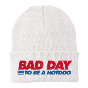 Its A Bad Day To Be A Hot Dog Funny Hot Dog Knit Cap Winter Beanie