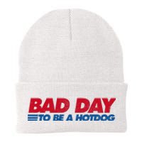 Its A Bad Day To Be A Hot Dog Funny Hot Dog Knit Cap Winter Beanie