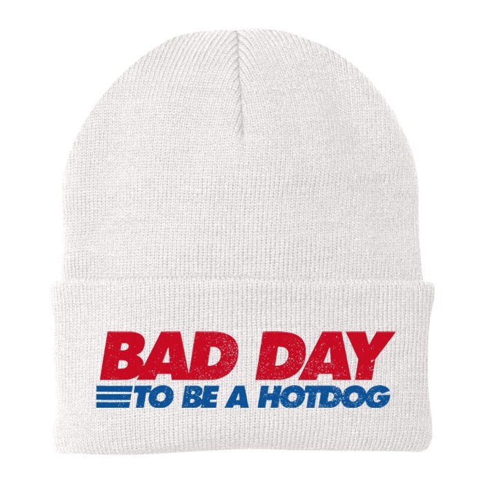 Its A Bad Day To Be A Hot Dog Funny Hot Dog Knit Cap Winter Beanie