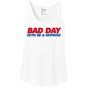 Its A Bad Day To Be A Hot Dog Funny Hot Dog Ladies Essential Tank