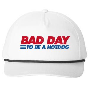 Its A Bad Day To Be A Hot Dog Funny Hot Dog Snapback Five-Panel Rope Hat