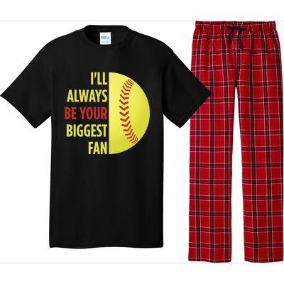 ILl Always Be Your Biggest Fan Gift For Mom Dad Softball Gift Pajama Set