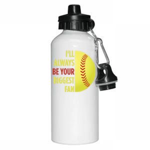 ILl Always Be Your Biggest Fan Gift For Mom Dad Softball Gift Aluminum Water Bottle