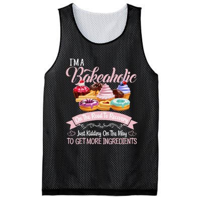 Im A Bakeaholic Funny Baking Baker Cupcake Cooking Mesh Reversible Basketball Jersey Tank