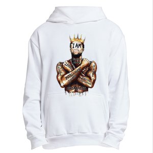 I Am Black Man King Powerful Dad Afro Melanin Black History Urban Pullover Hoodie