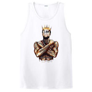 I Am Black Man King Powerful Dad Afro Melanin Black History PosiCharge Competitor Tank