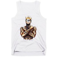 I Am Black Man King Powerful Dad Afro Melanin Black History Tank Top