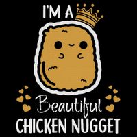 I'm A Beautiful Chicken Nugget Nug Life For Nug Lover Flat Bill Trucker Hat