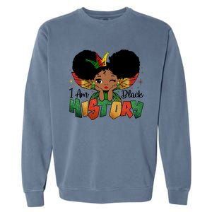 I Am Black History Month African American Queen Gift Garment-Dyed Sweatshirt