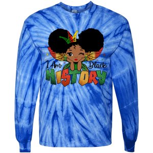 I Am Black History Month African American Queen Gift Tie-Dye Long Sleeve Shirt