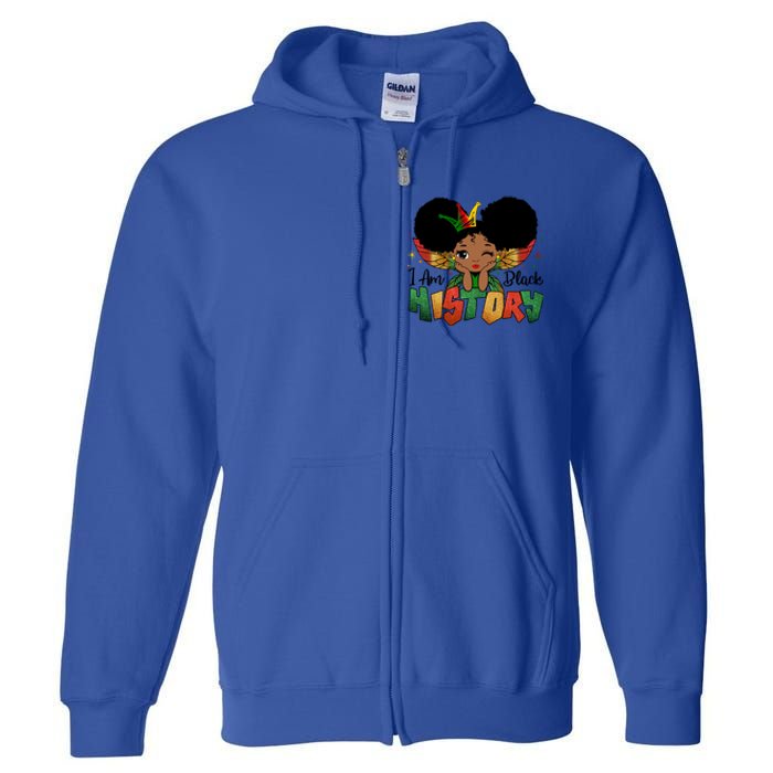 I Am Black History Month African American Queen Gift Full Zip Hoodie