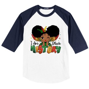 I Am Black History Month African American Queen Gift Baseball Sleeve Shirt