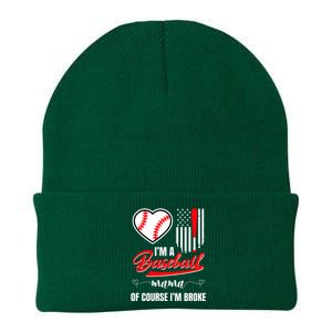 IM A Baseball Mom Of Course IM Broke Knit Cap Winter Beanie