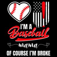 IM A Baseball Mom Of Course IM Broke 16 in Basic Backpack