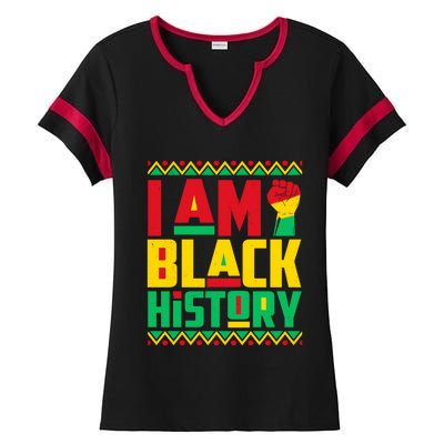 I Am Black History Month Independence Day Juneteenth Freedom Meaningful Gift Ladies Halftime Notch Neck Tee