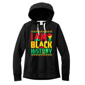 I Am Black History Month Independence Day Juneteenth Freedom Meaningful Gift Women's Fleece Hoodie