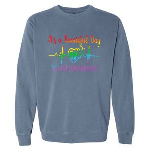 Its A Beautiful Day To Save Tiny Hu Nicu Neonatal Nurse Gift Garment-Dyed Sweatshirt