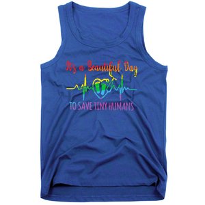 Its A Beautiful Day To Save Tiny Hu Nicu Neonatal Nurse Gift Tank Top