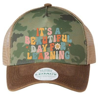 Its A Beautiful Day For Learning Best Teacher Ever Legacy Tie Dye Trucker Hat