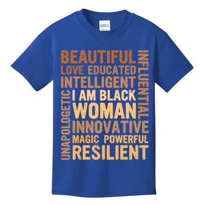 I Am Black Black History Month Juneteenth Black Meaningful Gift Kids T-Shirt