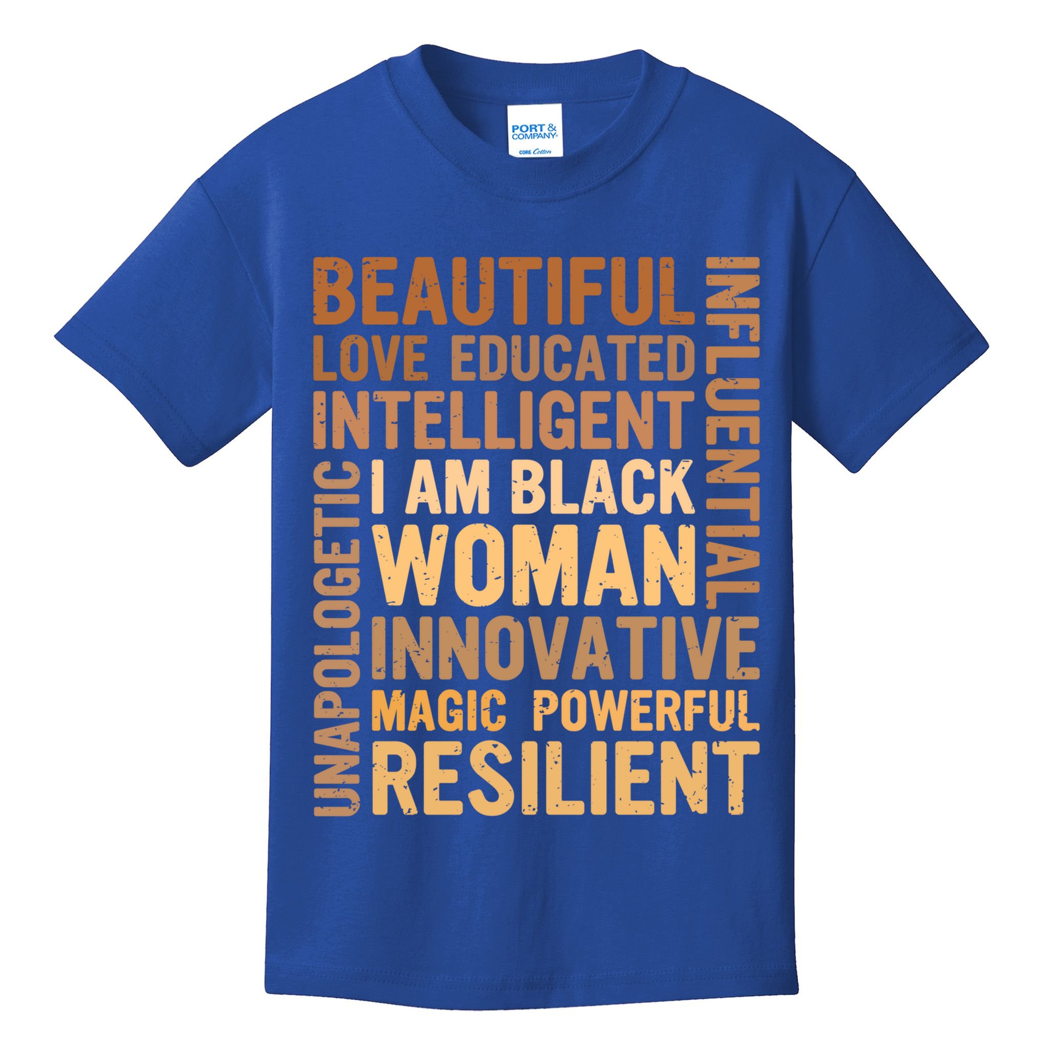I Am Black Black History Month Juneteenth Black Meaningful Gift Kids T-Shirt