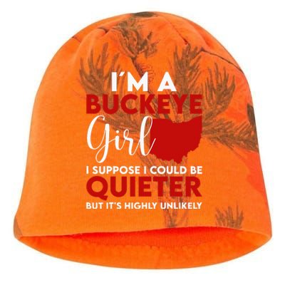 Im A Buckeye Girl O.H.I.O S.T.A.T.E Kati - Camo Knit Beanie