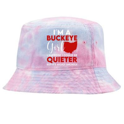 Im A Buckeye Girl O.H.I.O S.T.A.T.E Tie-Dyed Bucket Hat