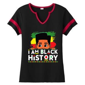 I Am Black History For Boy Black History Month Ladies Halftime Notch Neck Tee