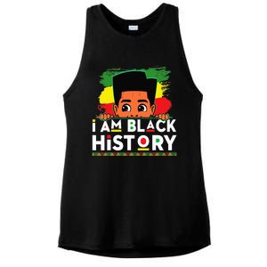 I Am Black History For Boy Black History Month Ladies PosiCharge Tri-Blend Wicking Tank