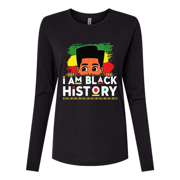 I Am Black History For Boy Black History Month Womens Cotton Relaxed Long Sleeve T-Shirt