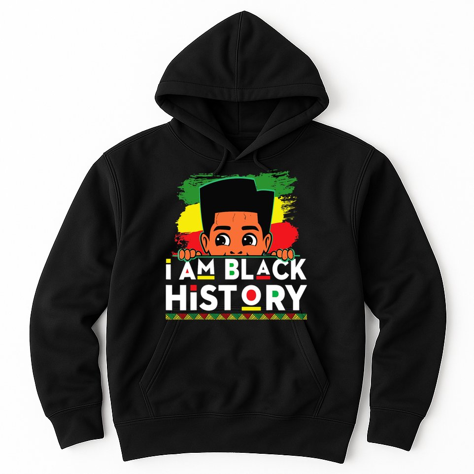 I Am Black History For Boy Black History Month Hoodie