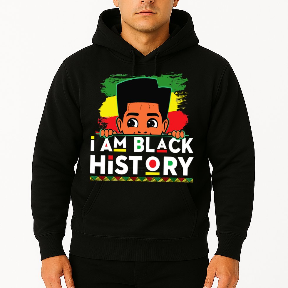 I Am Black History For Boy Black History Month Hoodie