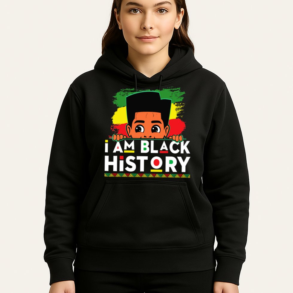 I Am Black History For Boy Black History Month Hoodie