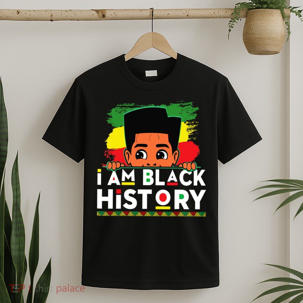 I Am Black History For Boy Black History Month T-Shirt
