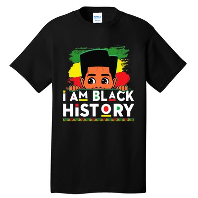 I Am Black History For Boy Black History Month Tall T-Shirt