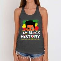 I Am Black History For Boy Black History Month Women's Knotted Racerback Tank