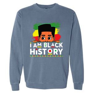 I Am Black History For Boy Black History Month Garment-Dyed Sweatshirt