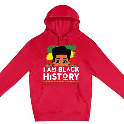 I Am Black History For Boy Black History Month Premium Pullover Hoodie