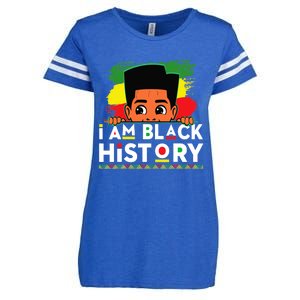 I Am Black History For Boy Black History Month Enza Ladies Jersey Football T-Shirt