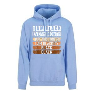 I Am Black Every Month But This Month I'm Blackity Black Unisex Surf Hoodie