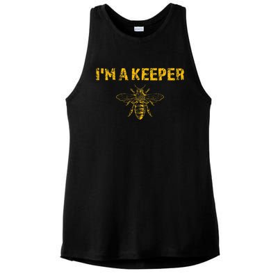 IM A Bee Keeper Honey Bee Apiarist Funny Beekeeping Ladies PosiCharge Tri-Blend Wicking Tank