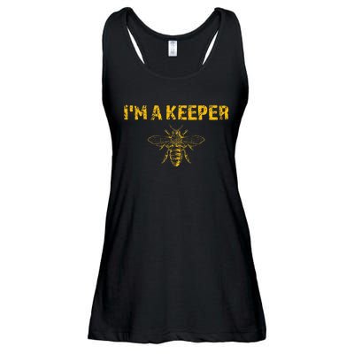 IM A Bee Keeper Honey Bee Apiarist Funny Beekeeping Ladies Essential Flowy Tank