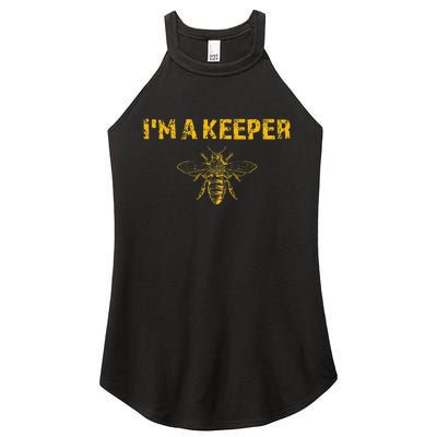 IM A Bee Keeper Honey Bee Apiarist Funny Beekeeping Women's Perfect Tri Rocker Tank