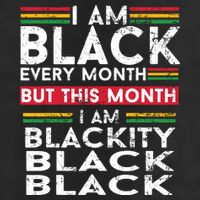 I Am Black Every Month But This Month I'm Blackity Black Golf Towel