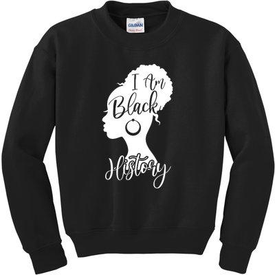 I Am Black History Month For Girl Afro American Kids Sweatshirt