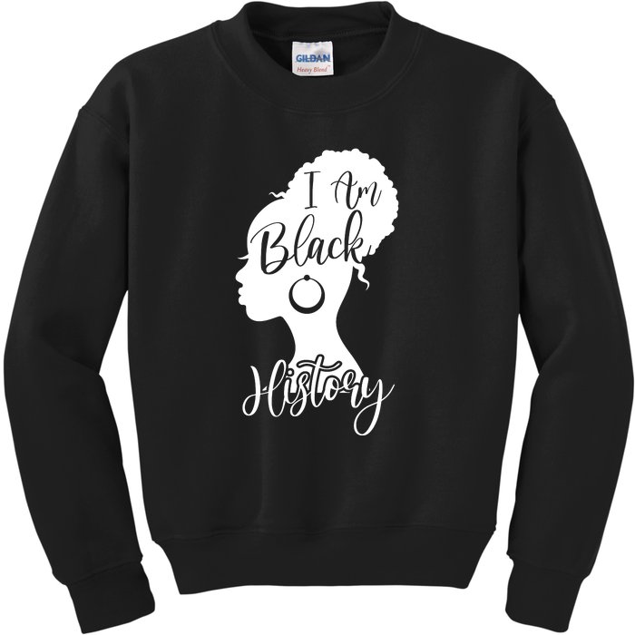 I Am Black History Month For Girl Afro American Kids Sweatshirt